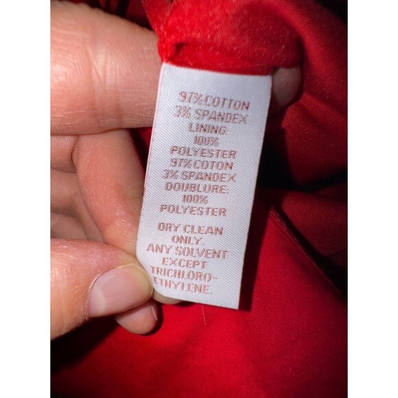 Red Asymmetrical Ruffle Hem Midi Skirt Scripted Small Pinup Sexy‎ Bodycon Glam - Picture 5 of 5